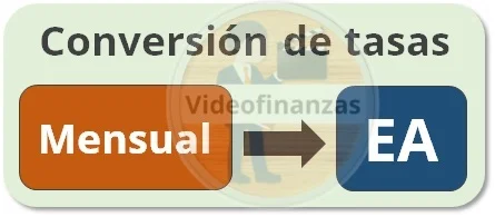 Convertir tasa mensual a efectiva anual