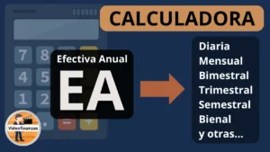 Calculadora convertir de tasa efectiva anual a diaria mensual trimestral semestral y otras