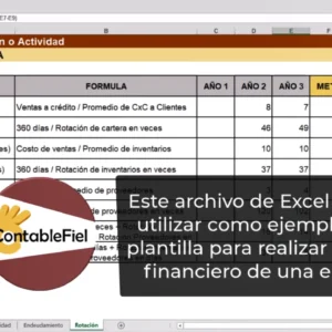 Análisis financiero ejemplo en Excel