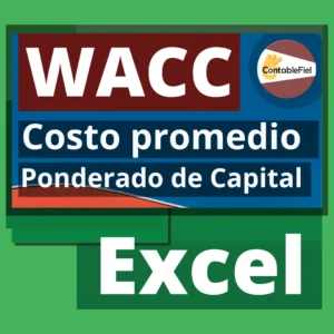 WACC ejercicio de ejemplo en Excel para descargar